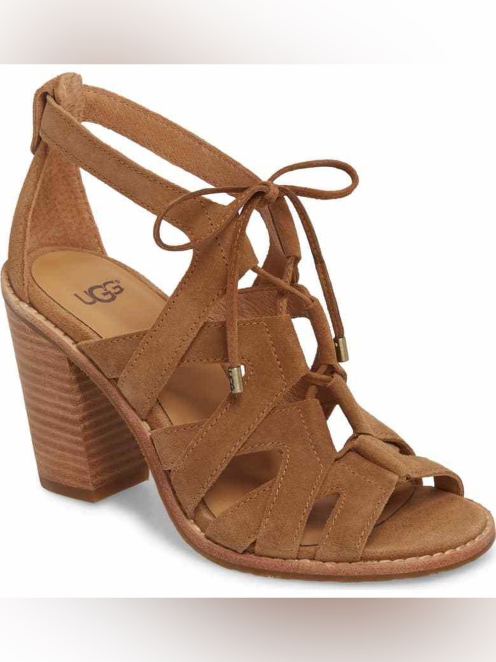 UGG Harris Suede Strappy Sandal - Size 8
